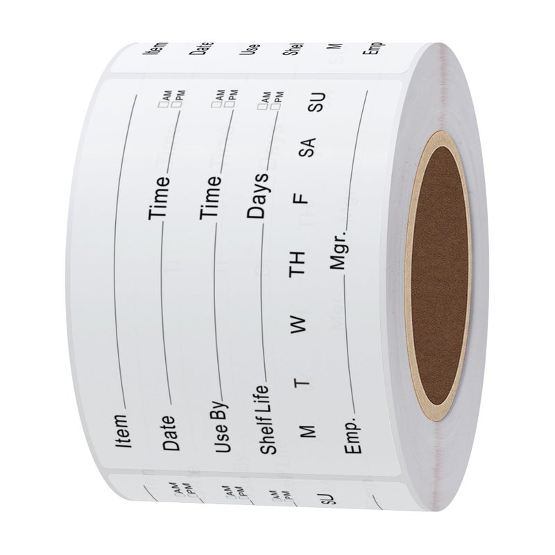 Hybsk 2 x 3 Inch Removable Freezer Food Labels for Reusable Containers- Easy Clean Leaves No Residue Food Storage Freezer 300 Stickers (Type 1) - Image 2